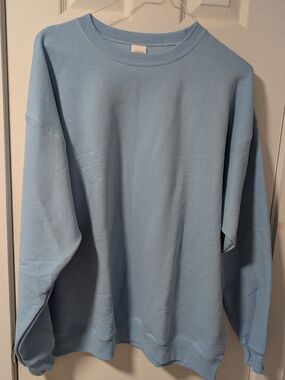 Hanes Light Blue EcoSmart Crewneck